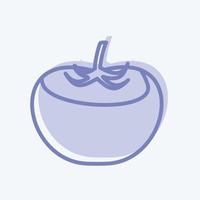 Icon Tomato. suitable for Fruits and Vegetables symbol. two tone style. simple design editable. design template vector