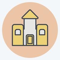 Icon Castle. suitable for Toy symbol. color mate style. simple design editable. design template vector. simple symbol illustration vector
