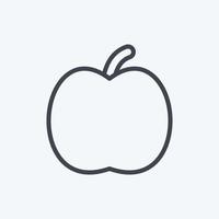 Icon Apple. suitable for Garden symbol. line style. simple design editable. design template vector. simple symbol illustration vector