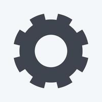 Icon Settings. suitable for Mobile Apps symbol. glyph style. simple design editable. design template vector