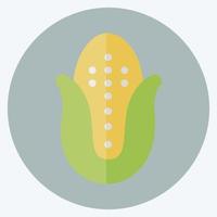 Icon Corn. suitable for Garden symbol. flat style. simple design editable. design template vector. simple symbol illustration vector