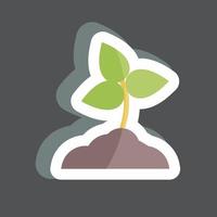 Sticker Planting. suitable for Garden symbol. simple design editable. design template vector. simple symbol illustration vector