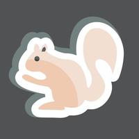 Sticker Squirrel. suitable for animal symbol. simple design editable. design template vector. simple symbol illustration vector