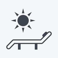 icono para tomar el sol. adecuado para el símbolo de spa. estilo de glifo. diseño simple editable. vector de plantilla de diseño. ilustración de símbolo simple