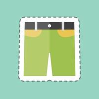 pantalones cortos de corte de línea adhesiva. adecuado para el símbolo de accesorios masculinos. diseño simple editable. vector de plantilla de diseño. ilustración de símbolo simple