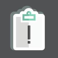 asignación de calcomanías tarde. adecuado para el símbolo de infografía. diseño simple editable. vector de plantilla de diseño. ilustración de símbolo simple