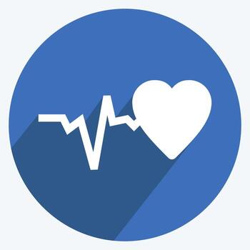 icono de buena salud. adecuado para el símbolo de la comunidad. estilo de sombra larga. diseño simple editable. vector de plantilla de diseño. ilustración de símbolo simple