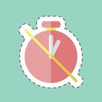 Sticker line cut Timer Off. suitable for Photo Editing symbol. simple design editable. design template vector. simple symbol illustration vector