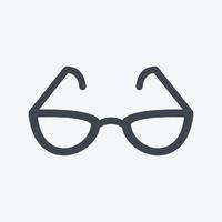 Icon Reading Glasses. suitable for men accessories symbol. glyph style. simple design editable. design template vector. simple symbol illustration vector