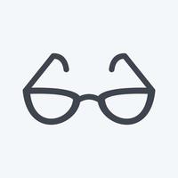 gafas de lectura icono. adecuado para el símbolo de accesorios masculinos. estilo de glifo. diseño simple editable. vector de plantilla de diseño. ilustración de símbolo simple