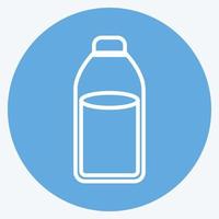 Icon Milk Bottle. suitable for Garden symbol. blue eyes style. simple design editable. design template vector. simple symbol illustration vector