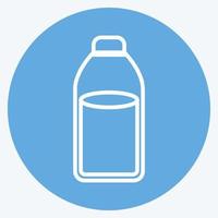 Icon Milk Bottle. suitable for Garden symbol. blue eyes style. simple design editable. design template vector. simple symbol illustration vector