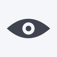 Icon Remove Red Eye. suitable for Photo Editing symbol. glyph style. simple design editable. design template vector. simple symbol illustration vector