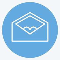Icon Envelop. suitable for Wedding symbol. blue eyes style. simple design editable. design template vector. simple symbol illustration vector