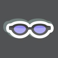 Sticker Sunglasses. suitable for men accessories symbol. simple design editable. design template vector. simple symbol illustration vector