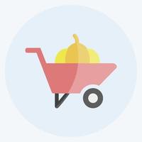 Icon Wheelbarrow. suitable for Garden symbol. flat style. simple design editable. design template vector. simple symbol illustration vector