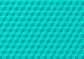 Geometric green isometric squares abstract background vector
