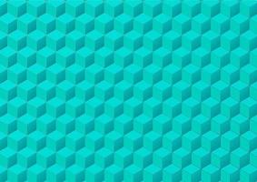 Geometric green isometric squares abstract background vector