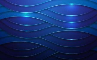 Abstract banner dynamic gradient blue curve shapes and light with line zigzag texture background. Decoration element for poster or cover design. Vector illustration