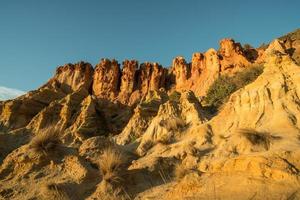 Beautiful sandstone cliff in Black rock beach in bayside suburb of Melbourne, Australia. photo