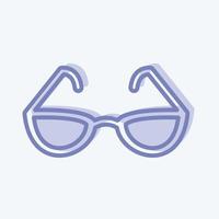 gafas de lectura icono. adecuado para el símbolo de accesorios masculinos. estilo de dos tonos. diseño simple editable. vector de plantilla de diseño. ilustración de símbolo simple