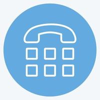 Icon Teletype. suitable for Mobile Apps symbol. blue eyes style. simple design editable. design template vector. simple symbol illustration vector