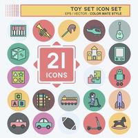 Toy Icon Set. suitable for education symbol. color mate style. simple design editable. design template vector. simple symbol illustration vector