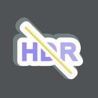 Sticker HDR Off. suitable for Photo Editing symbol. simple design editable. design template vector. simple symbol illustration vector