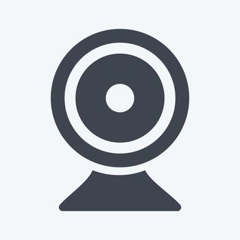 icono de comunicación de vídeo. adecuado para su símbolo de servicios. estilo de glifo. diseño simple editable. vector de plantilla de diseño. ilustración de símbolo simple