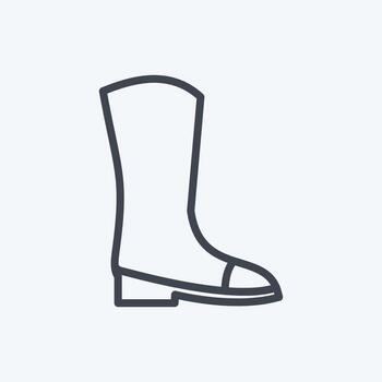 Icon Long Boots. suitable for Spring symbol. line style. simple design editable. design template vector. simple symbol illustration vector