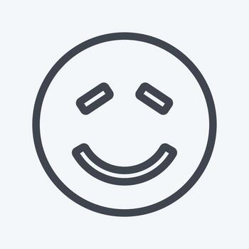 Icon Emoticon Shy. suitable for Emoticon symbol. line style. simple design editable. design template vector. simple symbol illustration vector