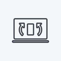 Icon Synchronization. suitable for Education symbol. line style. simple design editable. design template vector. simple symbol illustration vector