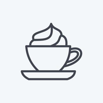 Icon Viennese Coffee. suitable for Drink symbol. line style. simple design editable. design template vector. simple symbol illustration vector
