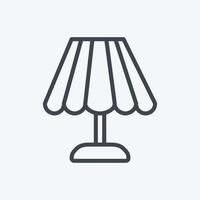 Icon Lamp. suitable for web interface symbol. line style. simple design editable. design template vector. simple symbol illustration vector