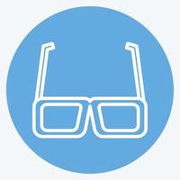 Icon Glasses. suitable for party symbol. blue eyes style. simple design editable. design template vector. simple symbol illustration vector