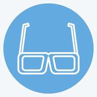 gafas de icono. adecuado para el símbolo del partido. estilo de ojos azules. diseño simple editable. vector de plantilla de diseño. ilustración de símbolo simple