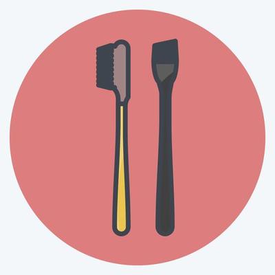 Icon Eyebrow Brush. suitable for beauty care symbol. flat style. simple design editable. design template vector. simple symbol illustration