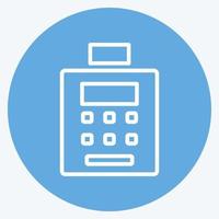 Icon ATM Service. suitable for Education symbol. blue eyes style. simple design editable. design template vector. simple symbol illustration vector