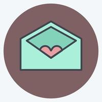 Icon Envelop. suitable for Wedding symbol. color mate style. simple design editable. design template vector. simple symbol illustration vector