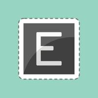 Sticker line cut Edge. suitable for Mobile Apps symbol. simple design editable. design template vector. simple symbol illustration