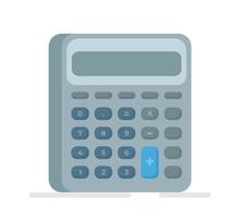 Vector illustration of an isolated calculator on a white background.