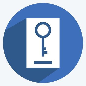 Icon Keywording. suitable for digital web symbol. long shadow style. simple design editable. design template vector. simple symbol illustration vector