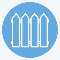 Icon Fence. suitable for Spring symbol. blue eyes style. simple design editable. design template vector. simple symbol illustration vector