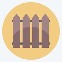 Icon Fence. suitable for Spring symbol. flat style. simple design editable. design template vector. simple symbol illustration vector