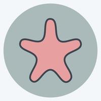 Icon Starfish. suitable for Sea symbol. color mate style. simple design editable. design template vector. simple symbol illustration vector