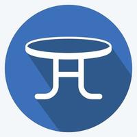 mesa de café icono. adecuado para el símbolo del hogar. estilo de sombra larga. diseño simple editable. vector de plantilla de diseño. ilustración de símbolo simple