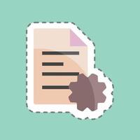 Sticker line cut Document Settings. suitable for Programming symbol. simple design editable. design template vector. simple symbol illustration vector