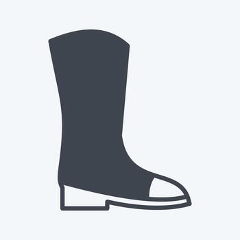 Icon Long Boots. suitable for Spring symbol. glyph style. simple design editable. design template vector. simple symbol illustration vector