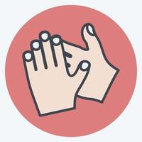 Icon Clapping Hands. suitable for Hand Actions symbol. color mate style. simple design editable. design template vector. simple symbol illustration vector