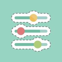 Sticker line cut Controls. suitable for web interface symbol. simple design editable. design template vector. simple symbol illustration vector